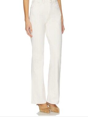NWT MOTHER Scooter Skimp Jeans, Natural Selection Creamy Off - White Wash, Sz 27